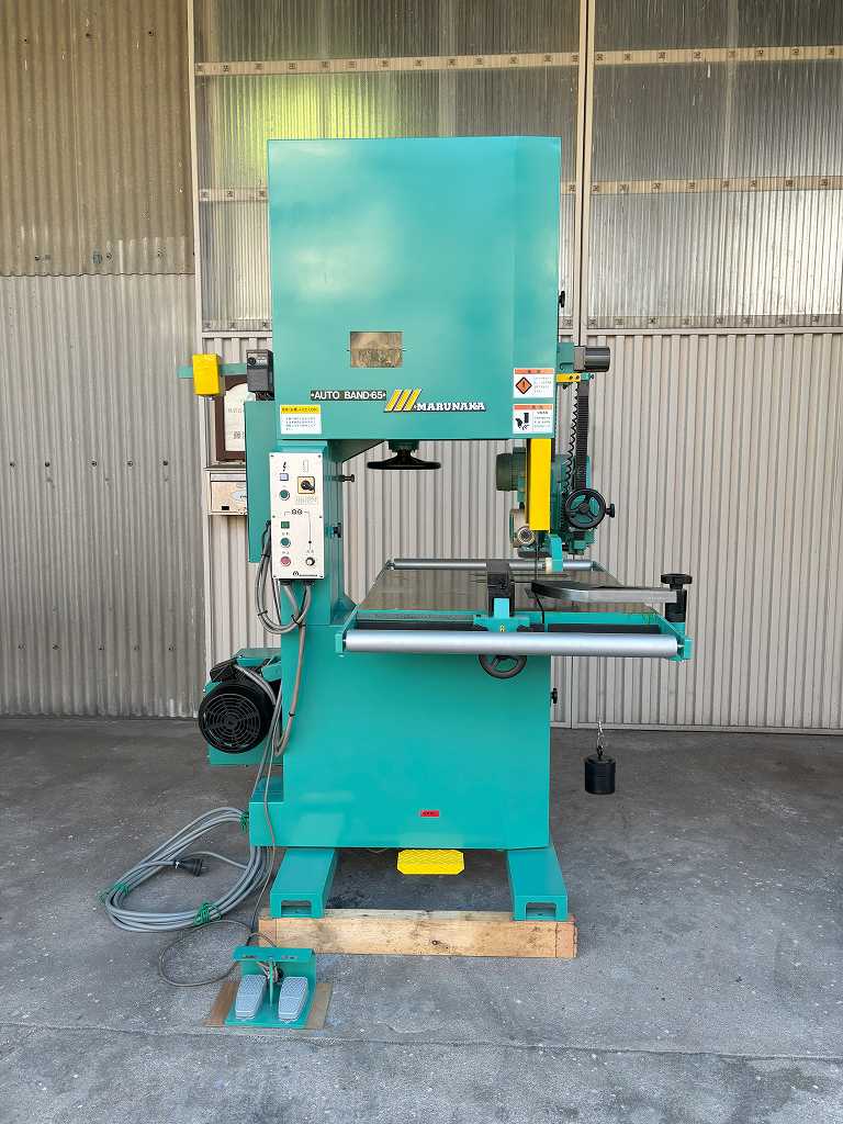 【丸仲鐵工所】オートバンド　ＪＢ-Ｍ650Ｓ　(整備済)　NO,1706 送材装置付帯のこ盤　3.7Kw 5馬力